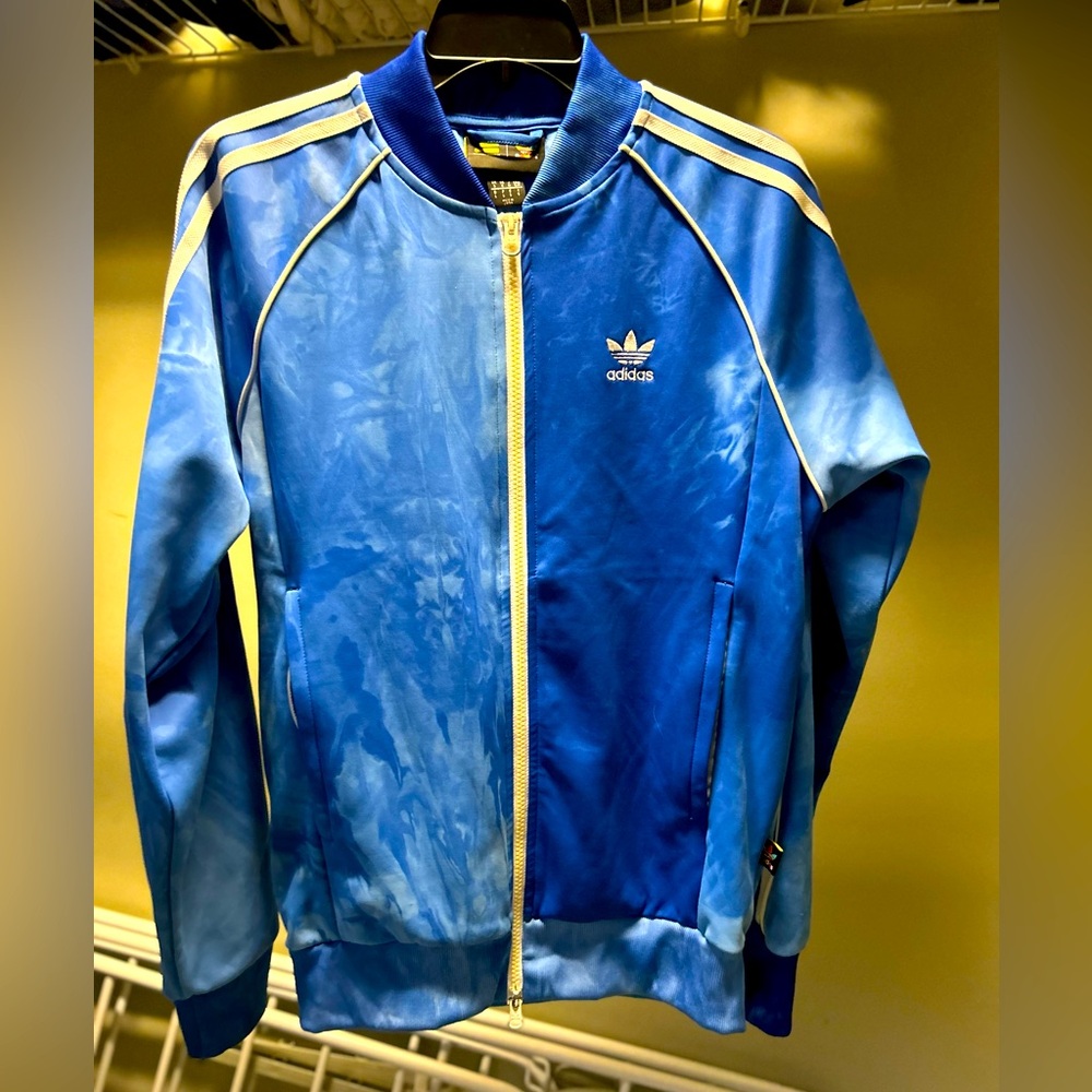 Adidas Pharrell Williams Track Jacket Hu 2018 Blue Full Zip Mens Small